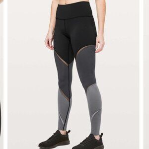 Lululemon Colour Me Ombre Tight *28" Black / Obsidian / Titanium Size 6